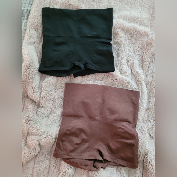 *2 for 1* MeMoi SLIMME HIGH-WAISTED SHAPING BOYSHORTS - Brown and Black, Medium - Picture 5 of 9